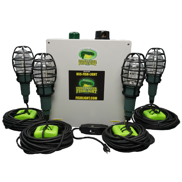 Extra Bright Quad <br> Fish Light For Docks